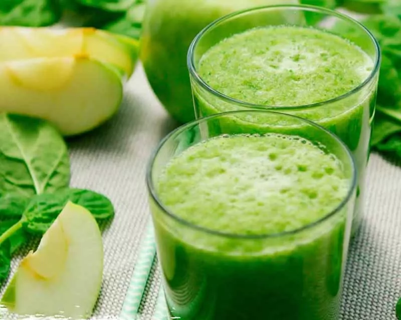 Cold-pressed juices prepared at Santosa